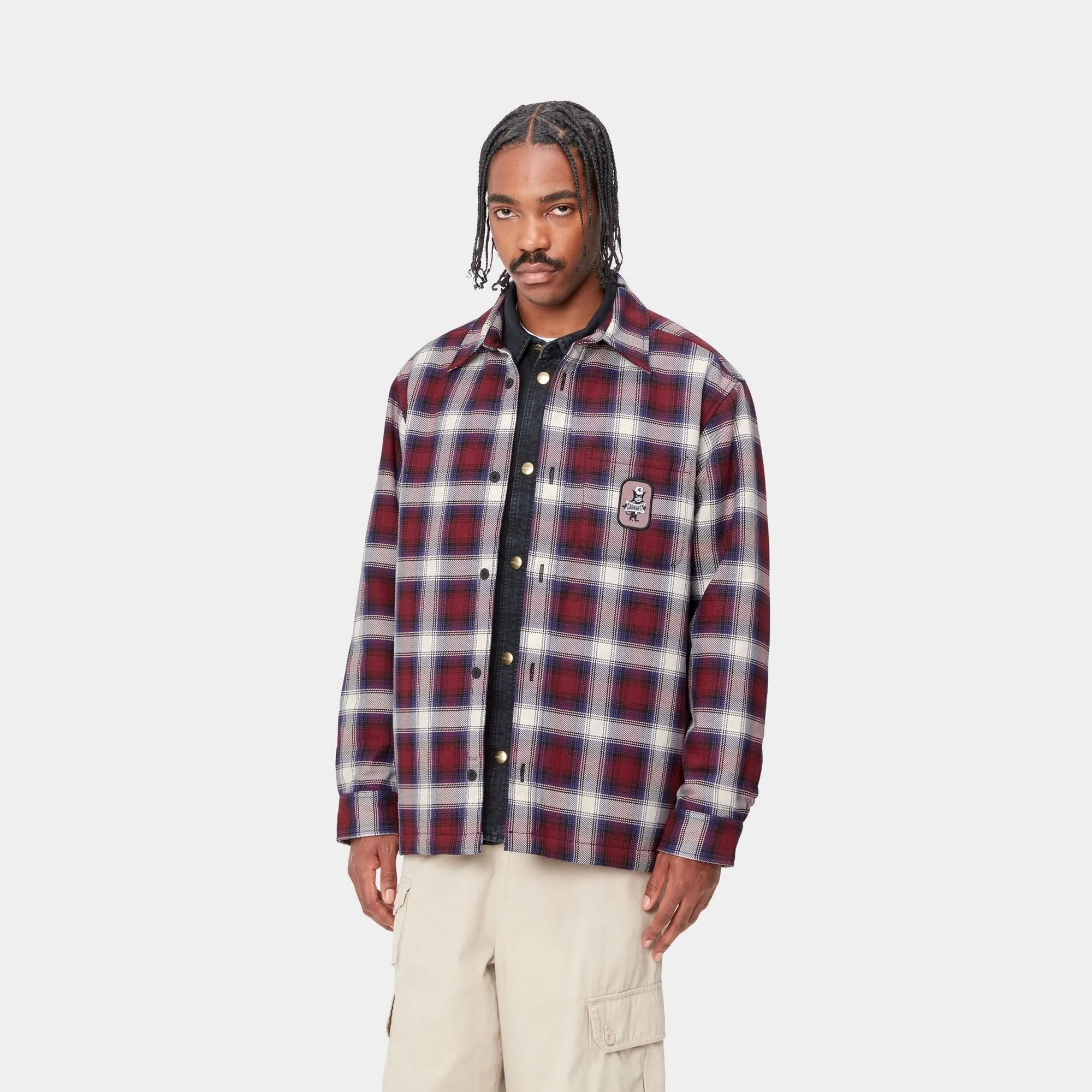 Monahan Check Shirt Jacket | Malbec