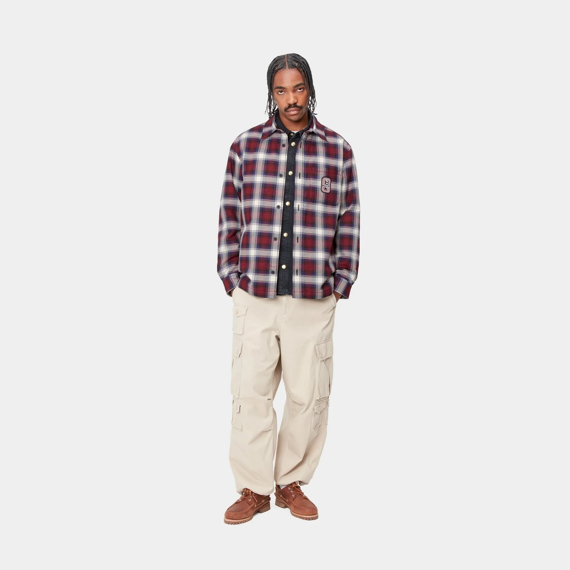 Monahan Check Shirt Jacket | Malbec