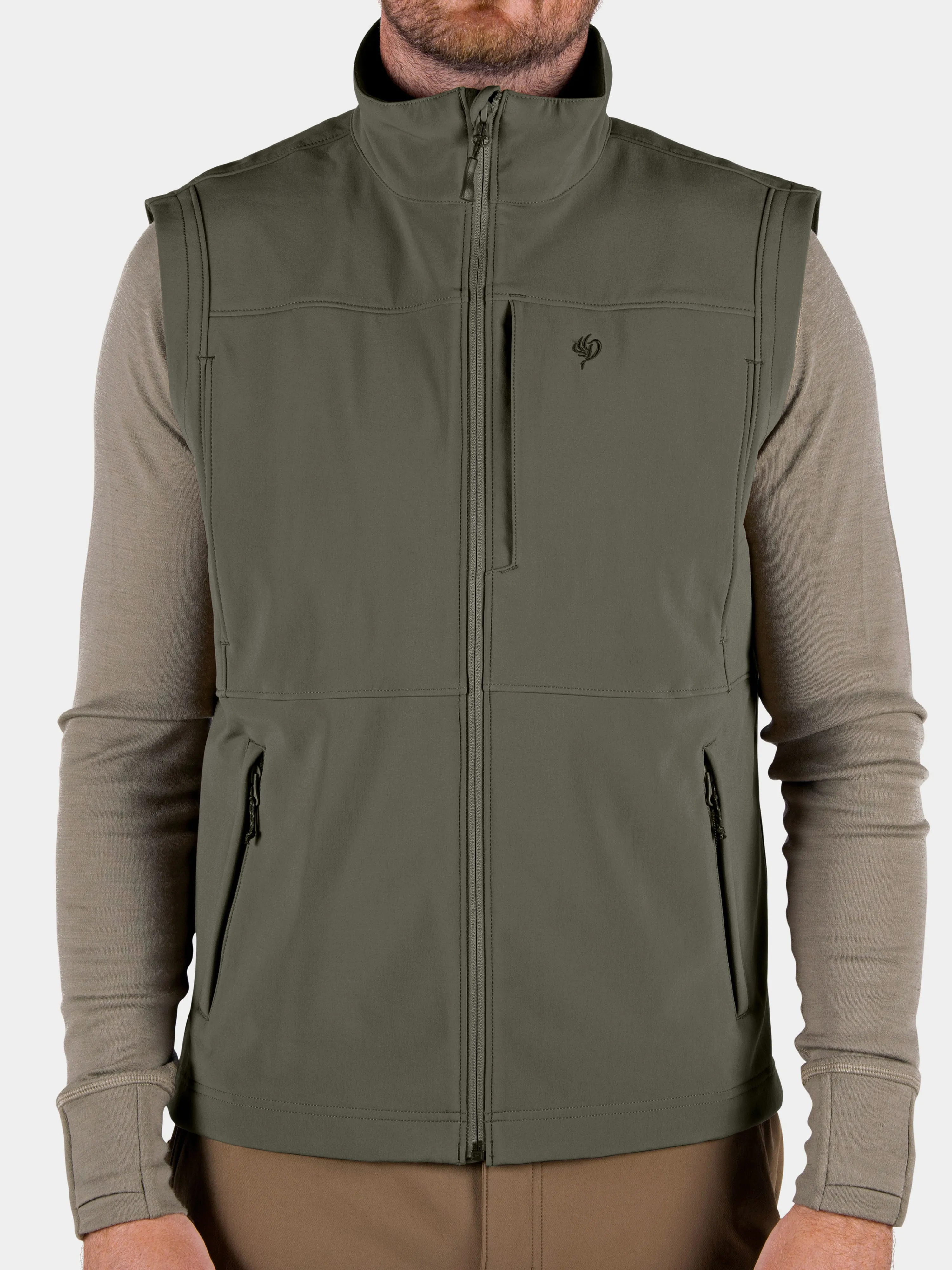 M's Contact Softshell Vest - Moss