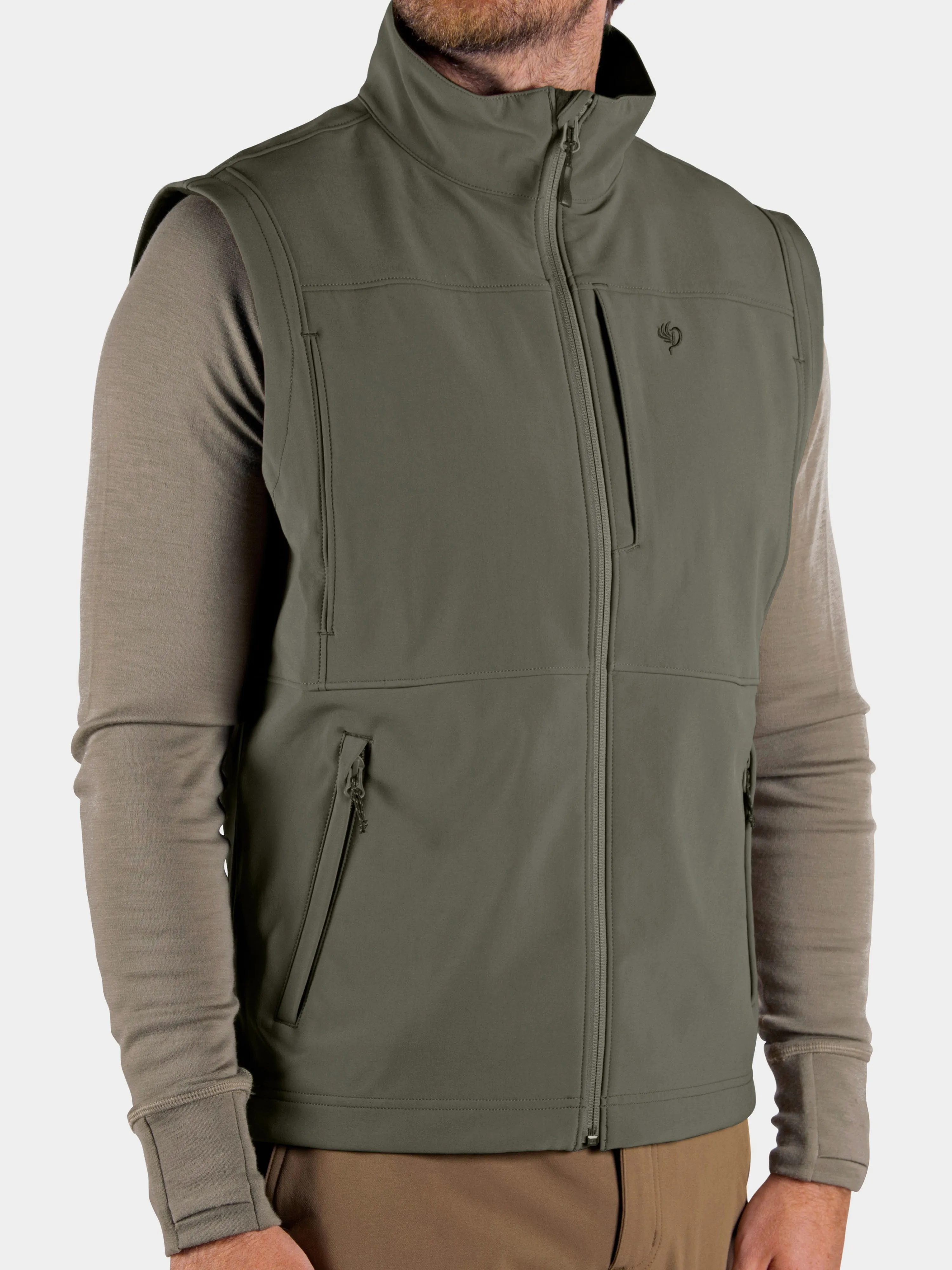 M's Contact Softshell Vest - Moss