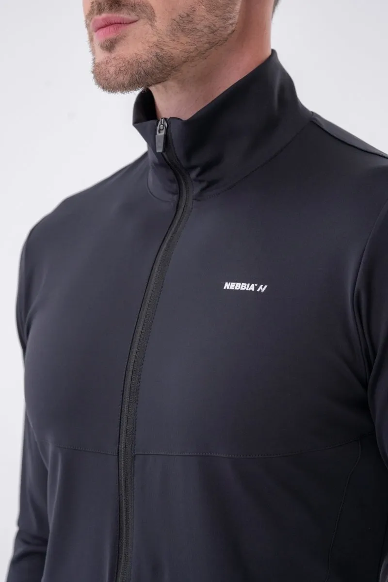 Nebbia Control Sporty Zipper Jacket with Side Pockets 332 - Black