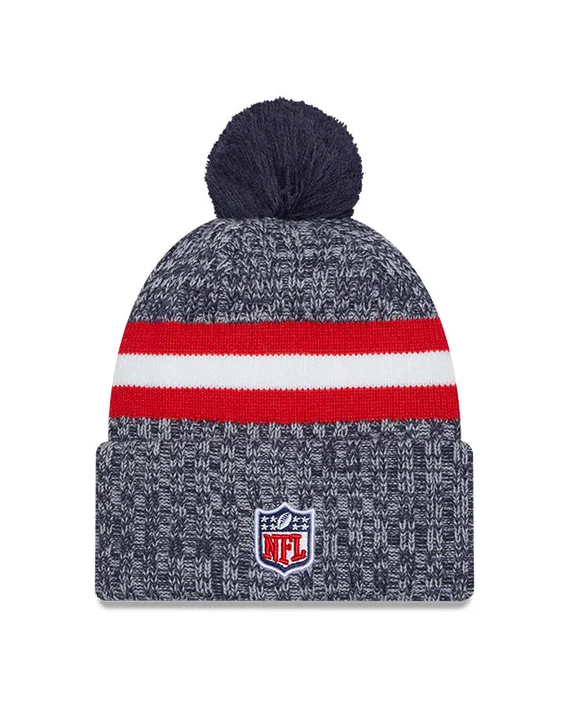 New Era Men's NFL New England Patriots Sideline 23 Sport Pom Knit