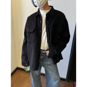 Nine Flap Pocket Fleece Lined Corduroy Jacket