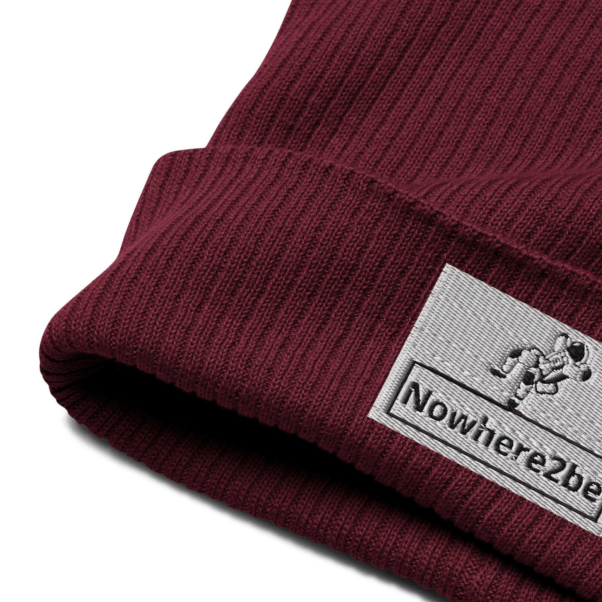 Nowhere2be Organic ribbed beanie