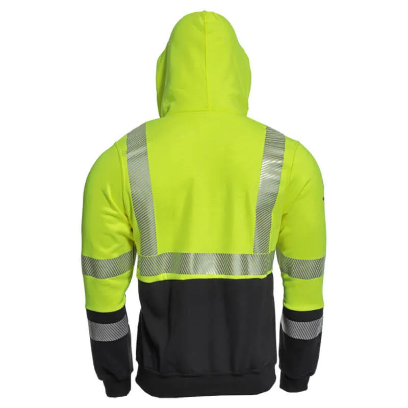 NSA DRIFIRE FR Hi-Vis Hybrid Zip Hoodie Class 3 SWSHEHZC3-_ _