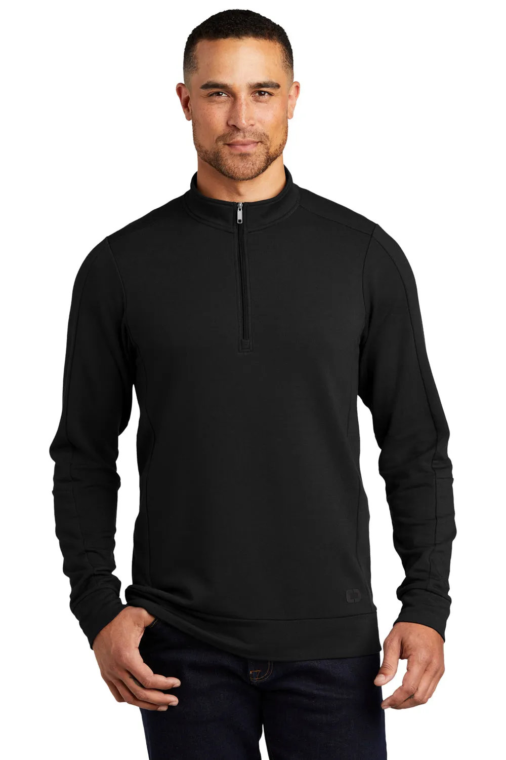 Ogio Mens Luuma Fleece 1/4 Zip Sweatshirt - Blacktop