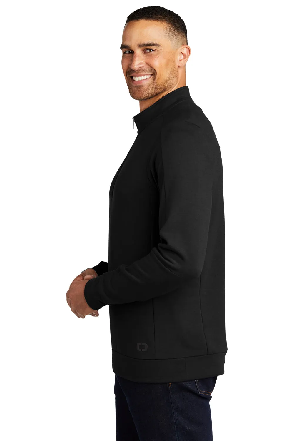 Ogio Mens Luuma Fleece 1/4 Zip Sweatshirt - Blacktop