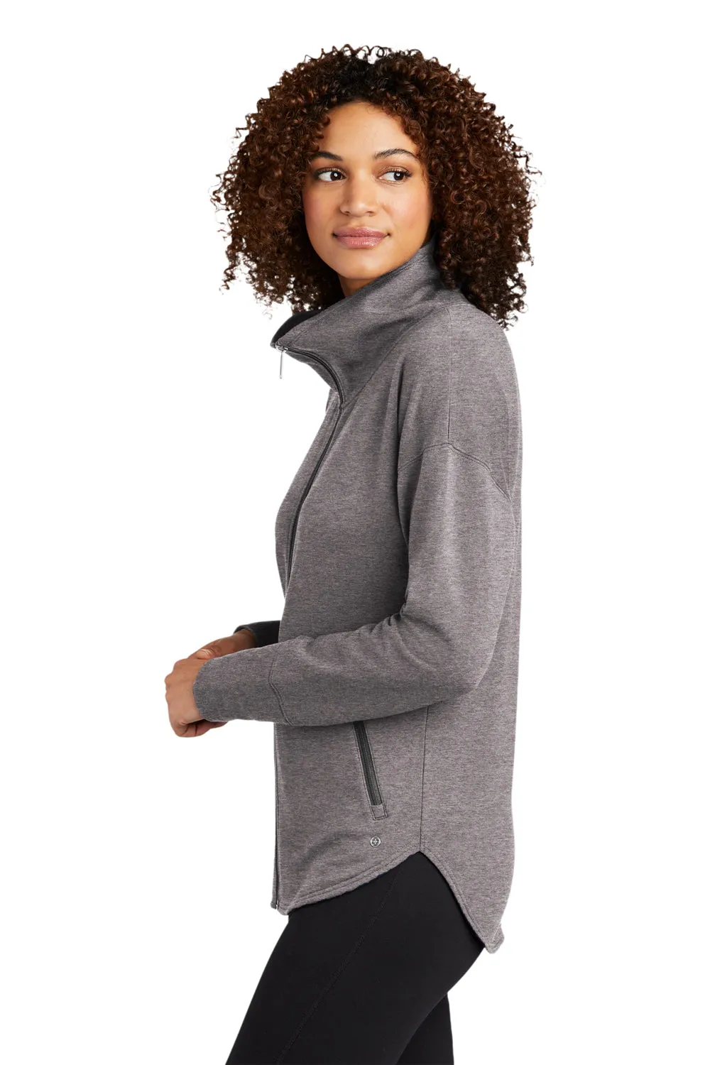 Ogio Womens Luuma Fleece Full Zip Jacket - Heather Petrol Grey