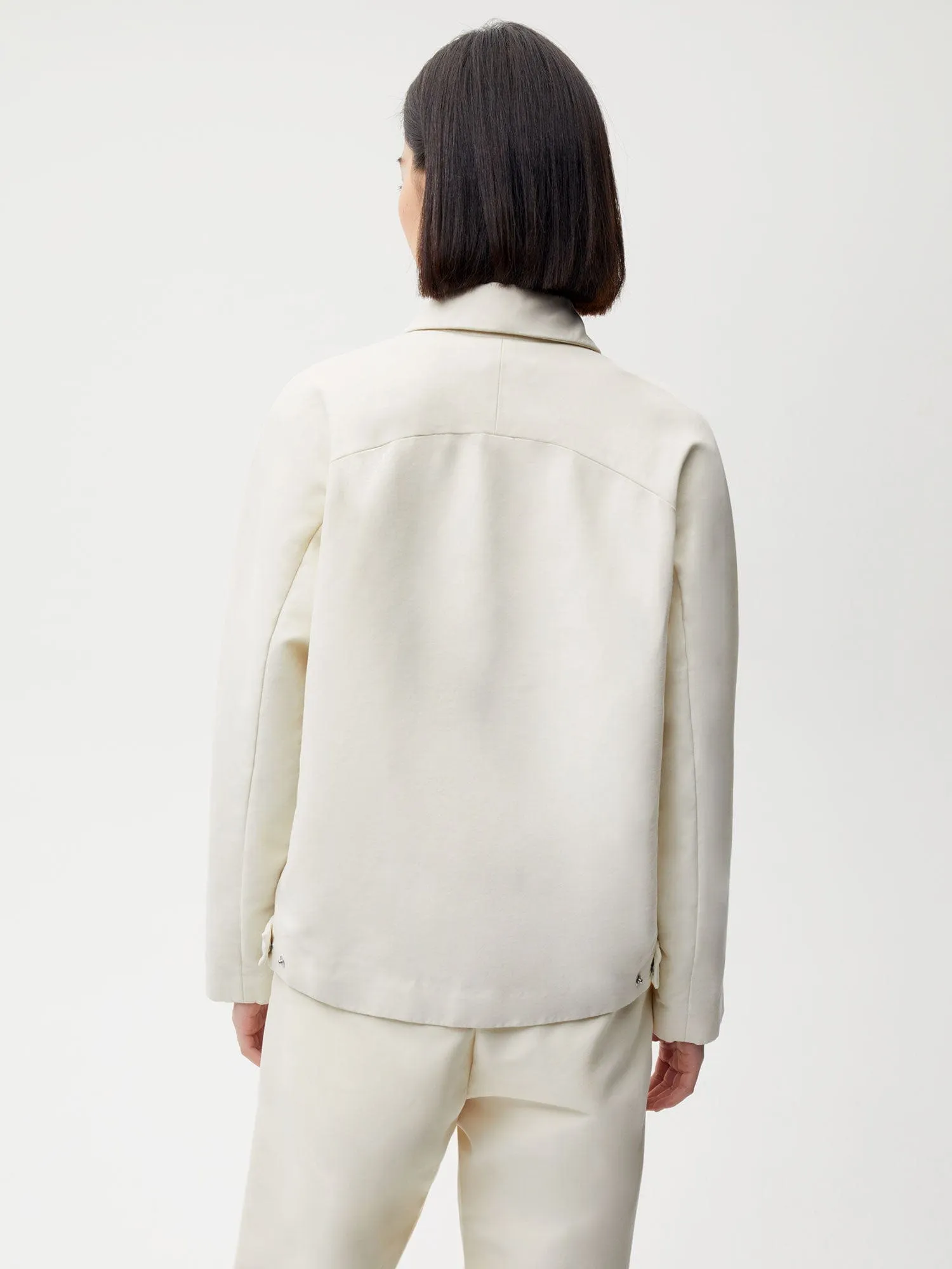 Organic Cotton Harrington Jacket—elderflower