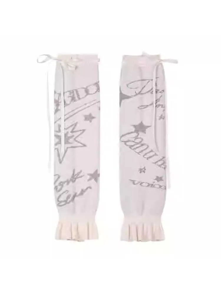 Original black and white leg warmers【s0000010692】