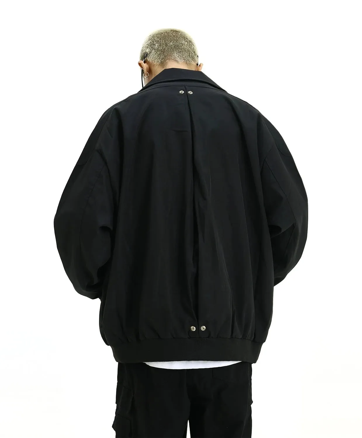 Oversized Multi-Zipper Coach Bomber Jacket