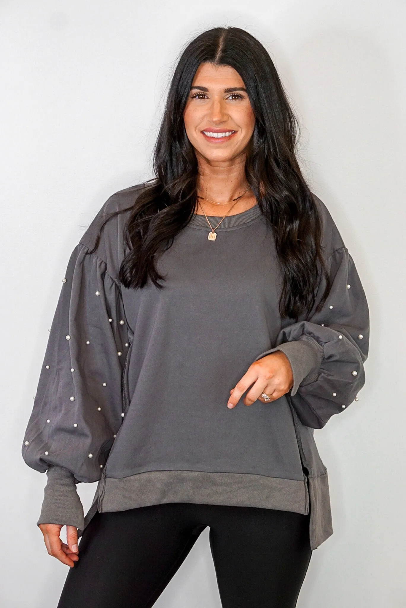 Pearl Darling Charcoal Sweatshirt