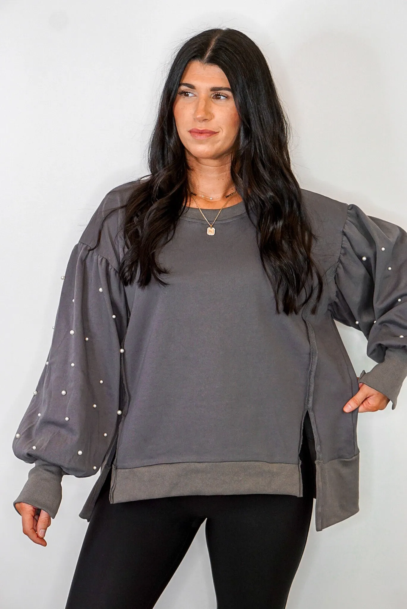 Pearl Darling Charcoal Sweatshirt