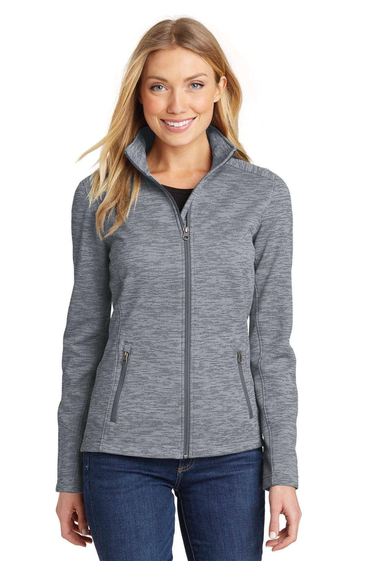 Port Authority® Ladies Digi Stripe Fleece Jacket. L231