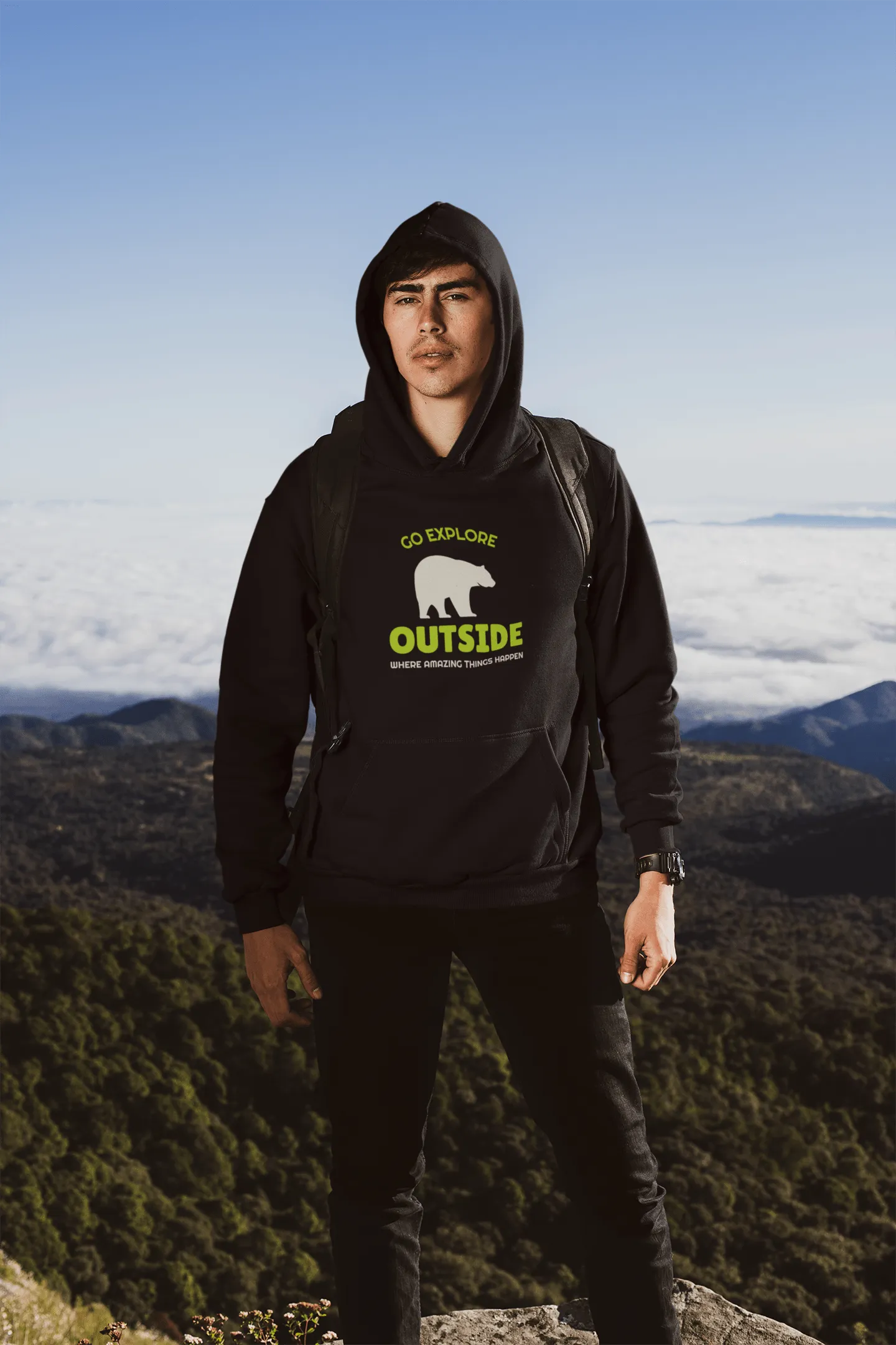 " GO EXPLORE OUTSIDE " - WINTER HOODIES