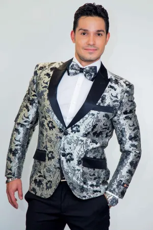 "Amsterdam" Silver Tuxedo Jacket