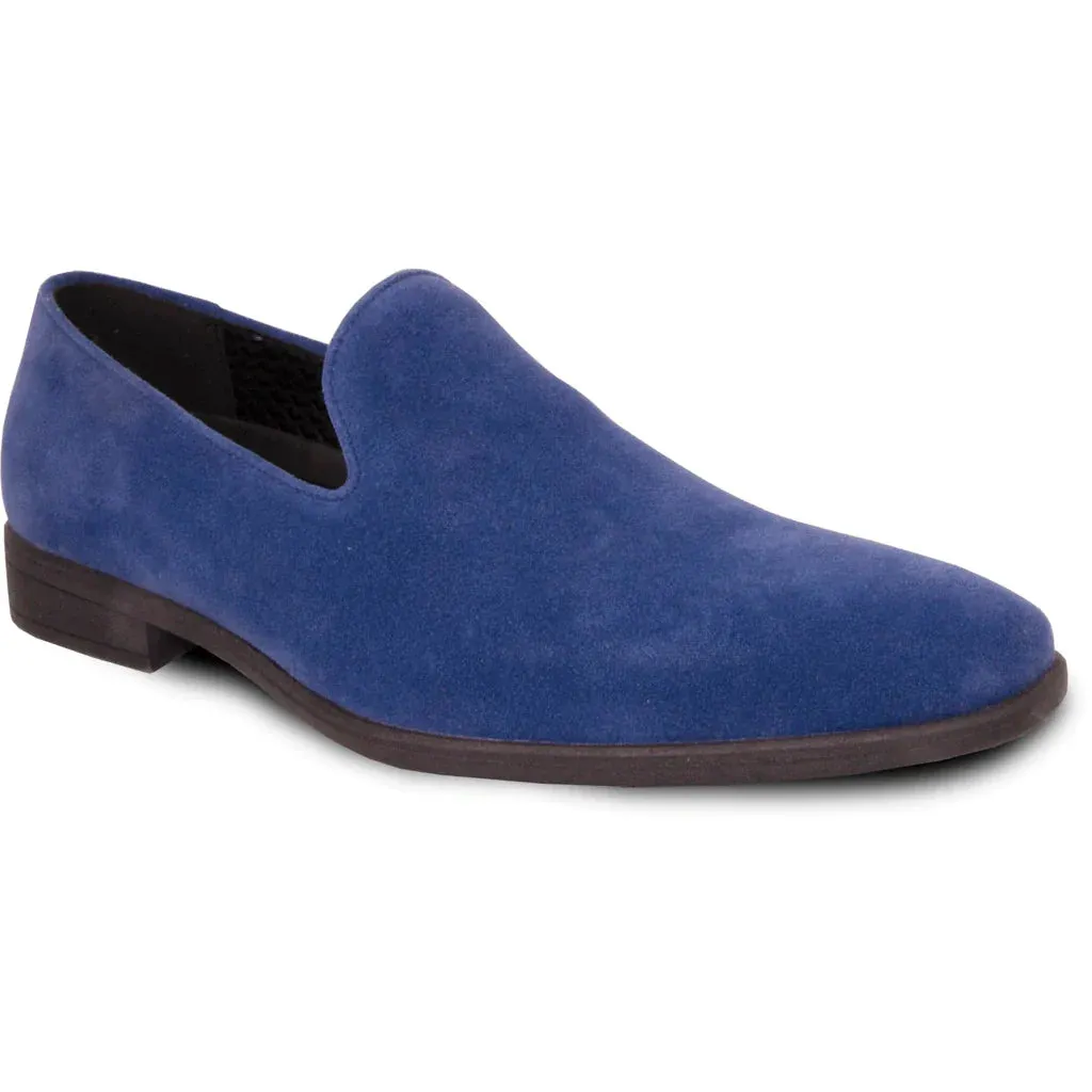 "Chelsea" Blue Suede Tuxedo Shoes