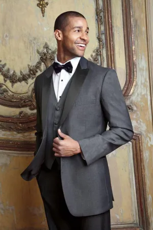 "Fitzgerald" Steel Grey Tuxedo Jacket (Separates)