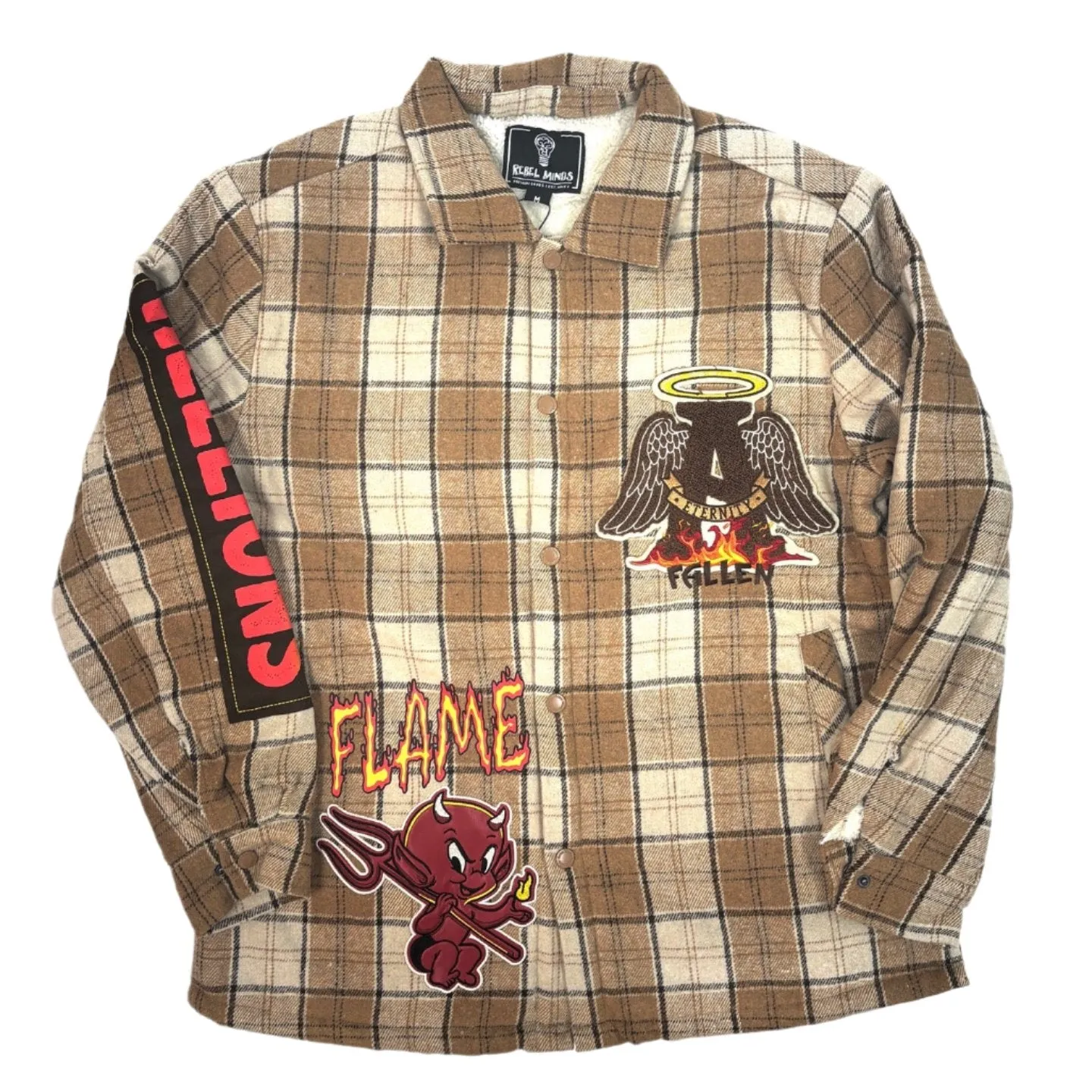 REBEL MINDS Fallen Angels Flannel Jacket