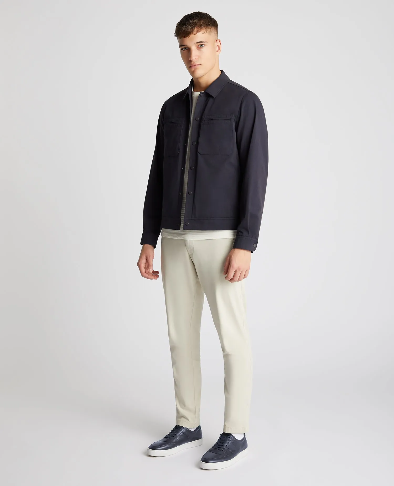 Regular Fit Cotton Twill Utility Jacket