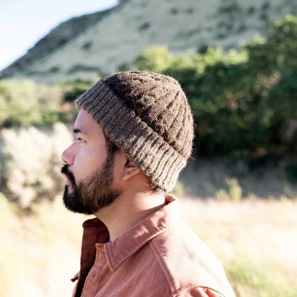 Reversible Alpaca Hand Knit Cable Hat - Fair Trade