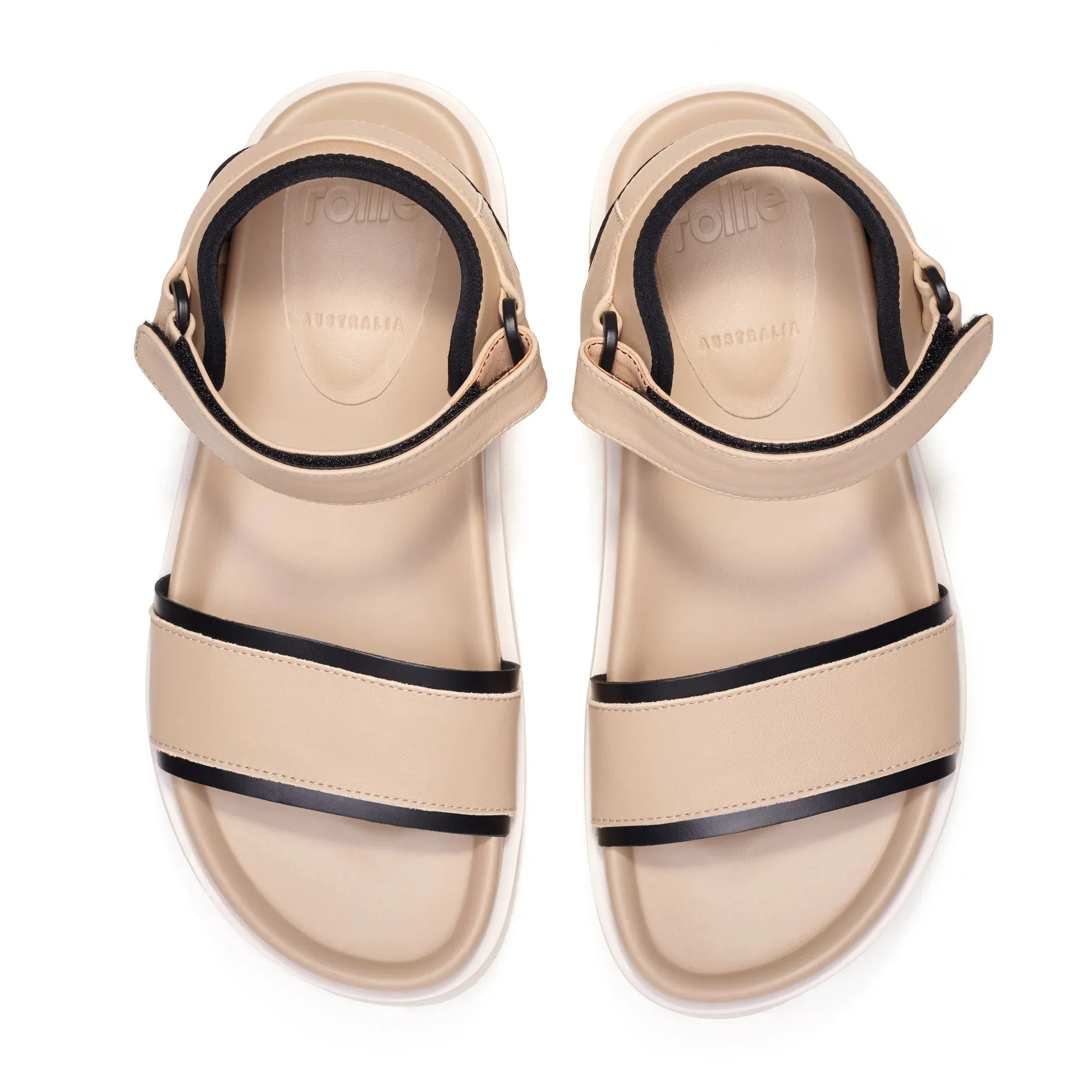 Rollie Ace Sandal Latte/Black