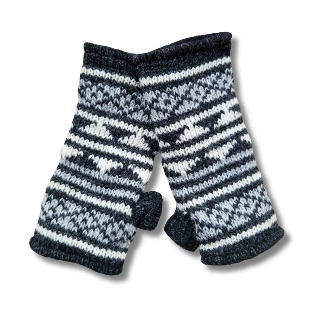 scandi wool wrist warmers