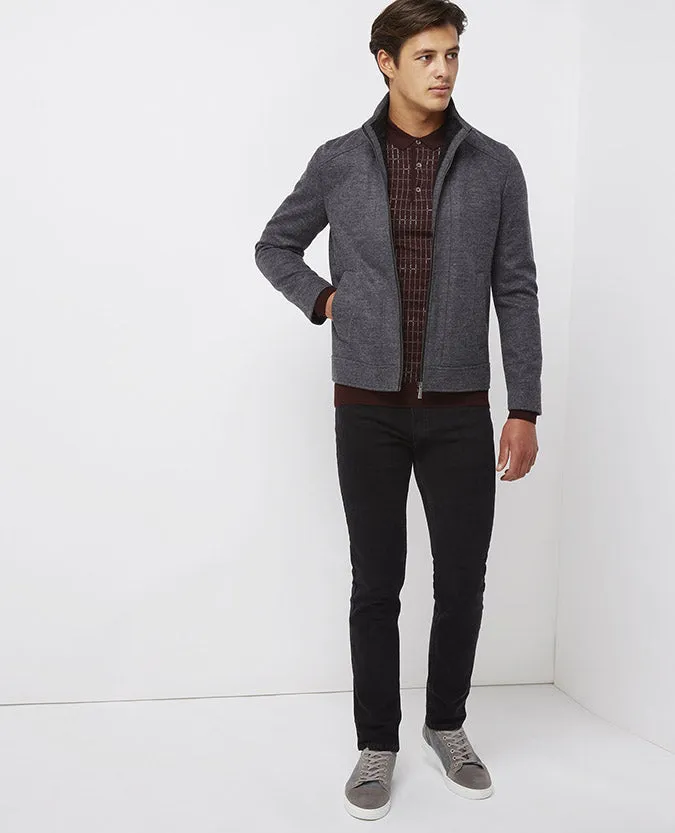 Slim Fit Casual Jersey Jacket