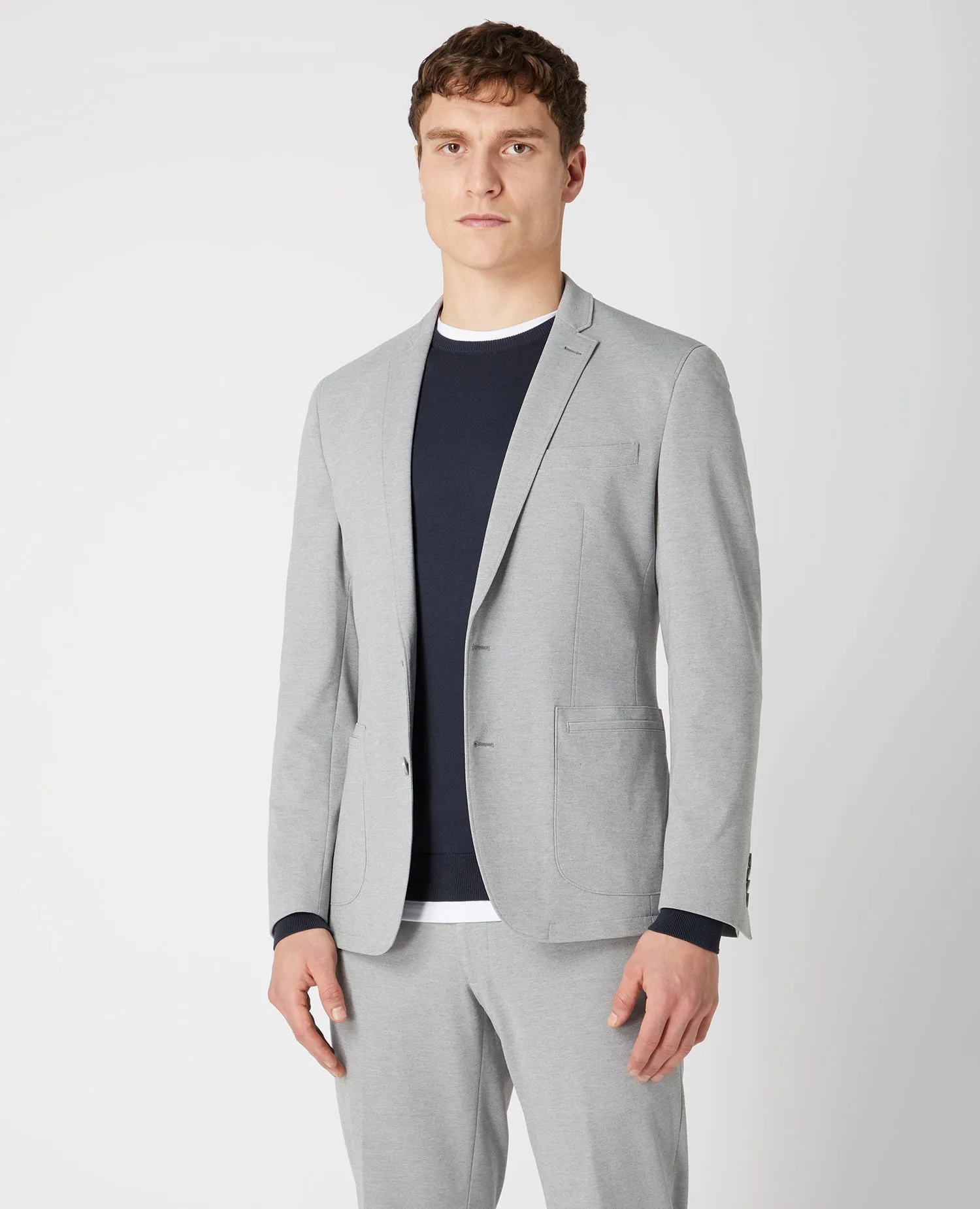 Slim Fit Cotton-Blend Stretch Jacket