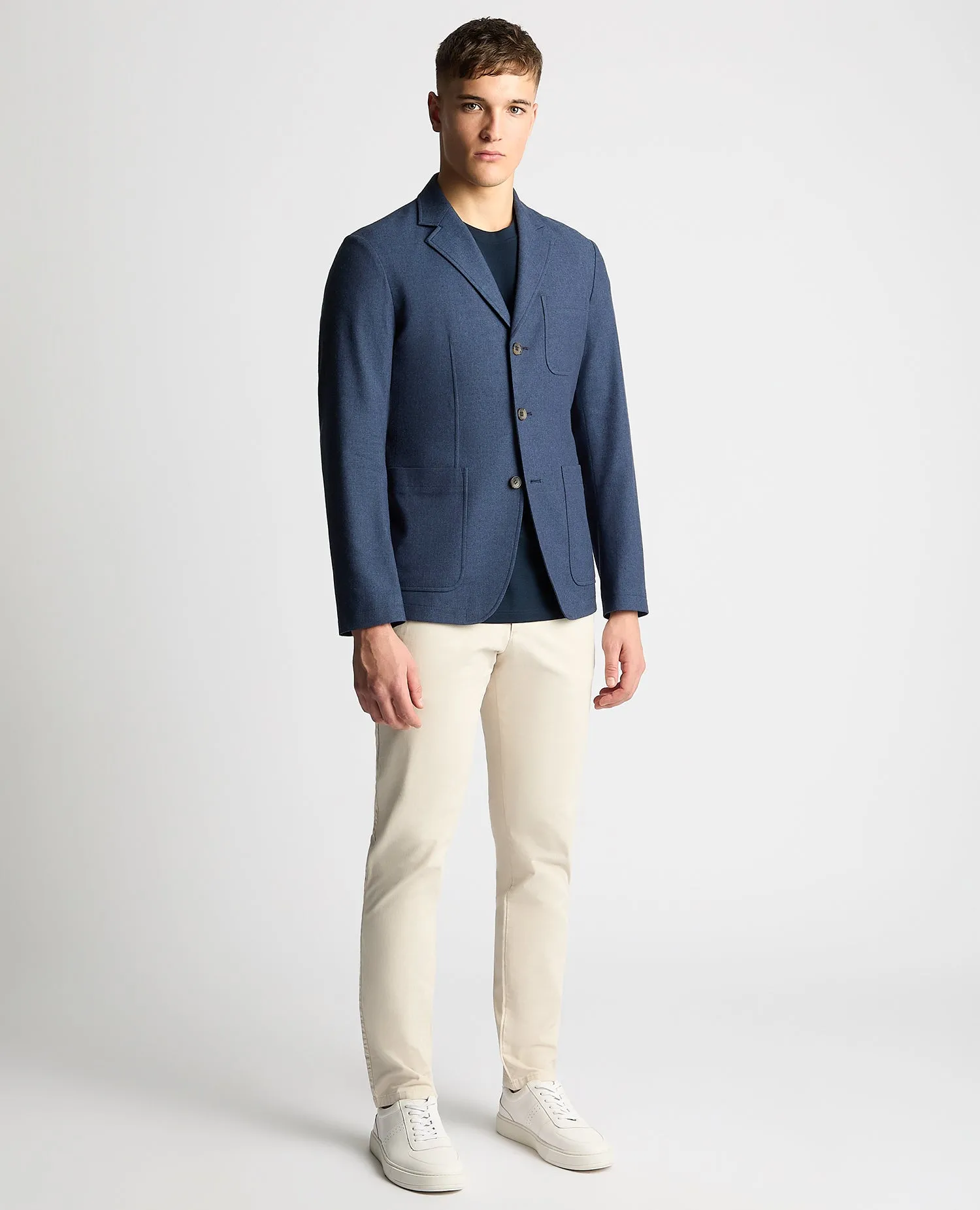 Slim Fit Cotton-Blend Stretch Jacket