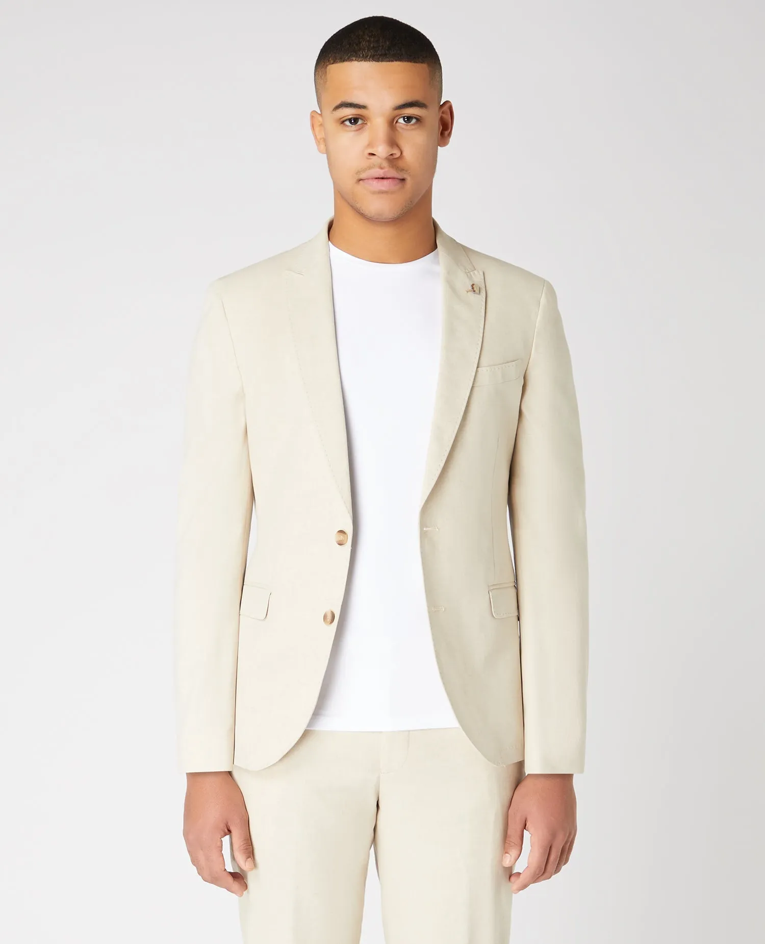 Slim Fit Cotton-Linen Jacket