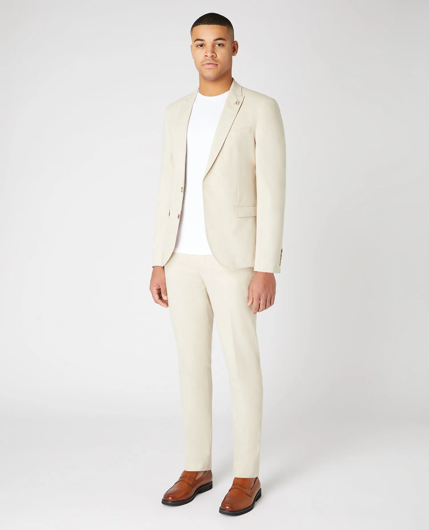 Slim Fit Cotton-Linen Jacket