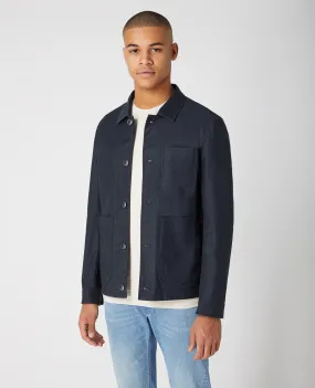 Slim Fit Cotton-Rich Stretch Overshirt Jacket