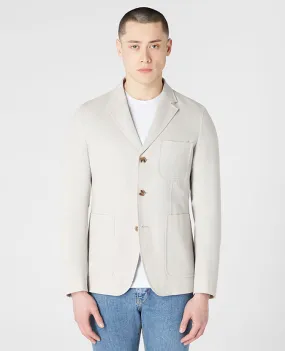 Slim Fit Linen-Blend Jacket