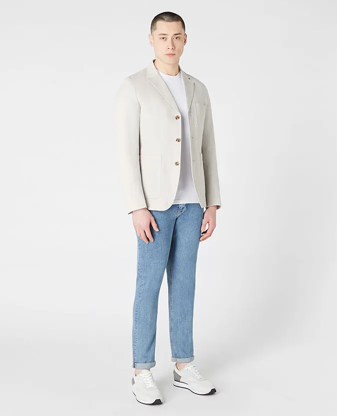 Slim Fit Linen-Blend Jacket