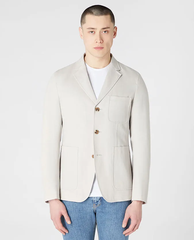 Slim Fit Linen-Blend Jacket