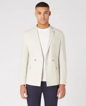 Slim Fit Linen-Blend Jacket