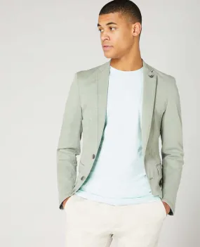 Slim Fit Tencel-Cotton Stretch Jacket