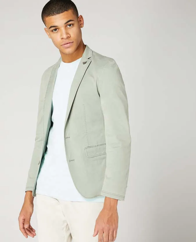 Slim Fit Tencel-Cotton Stretch Jacket