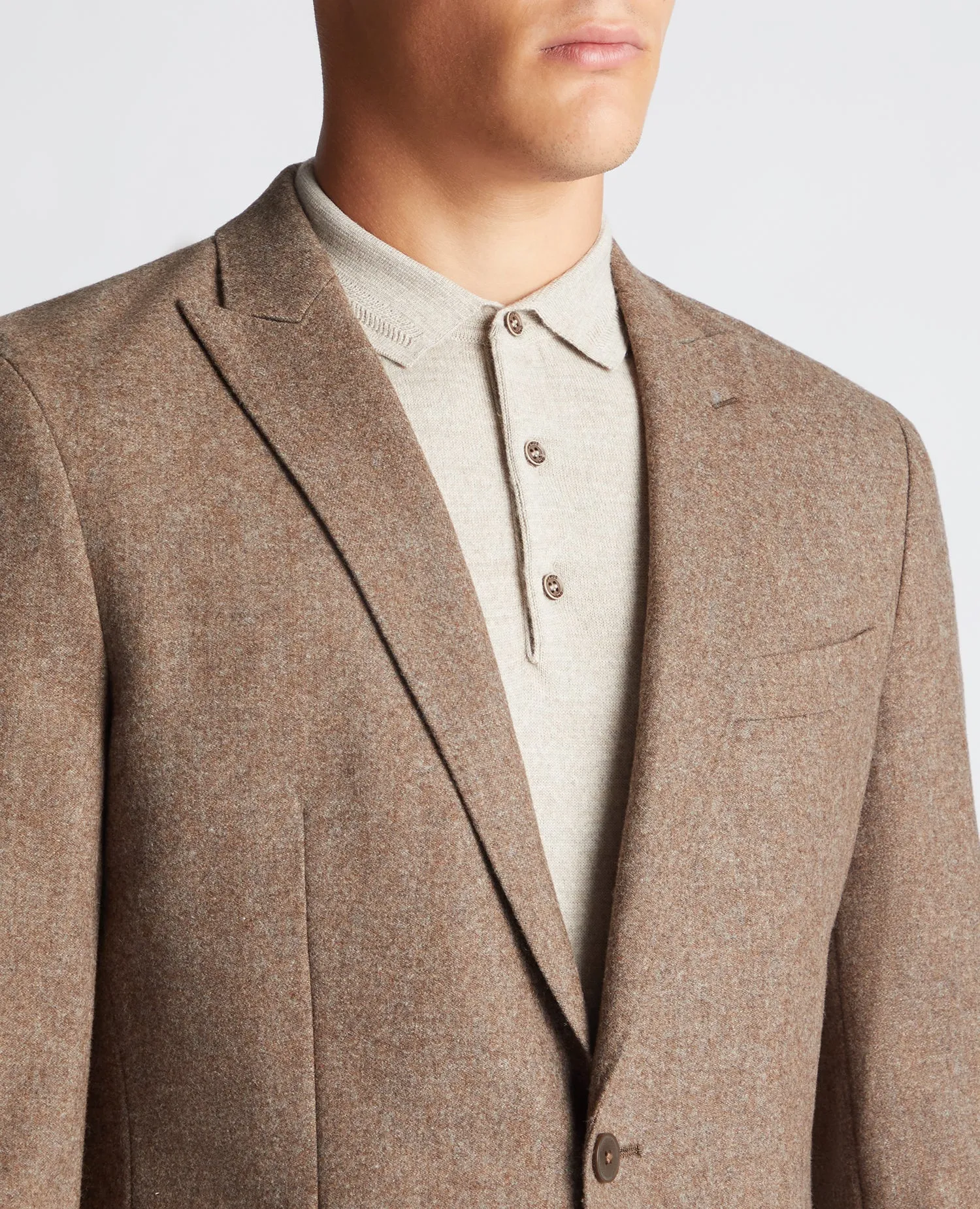 Slim Fit Wool Blend Jacket