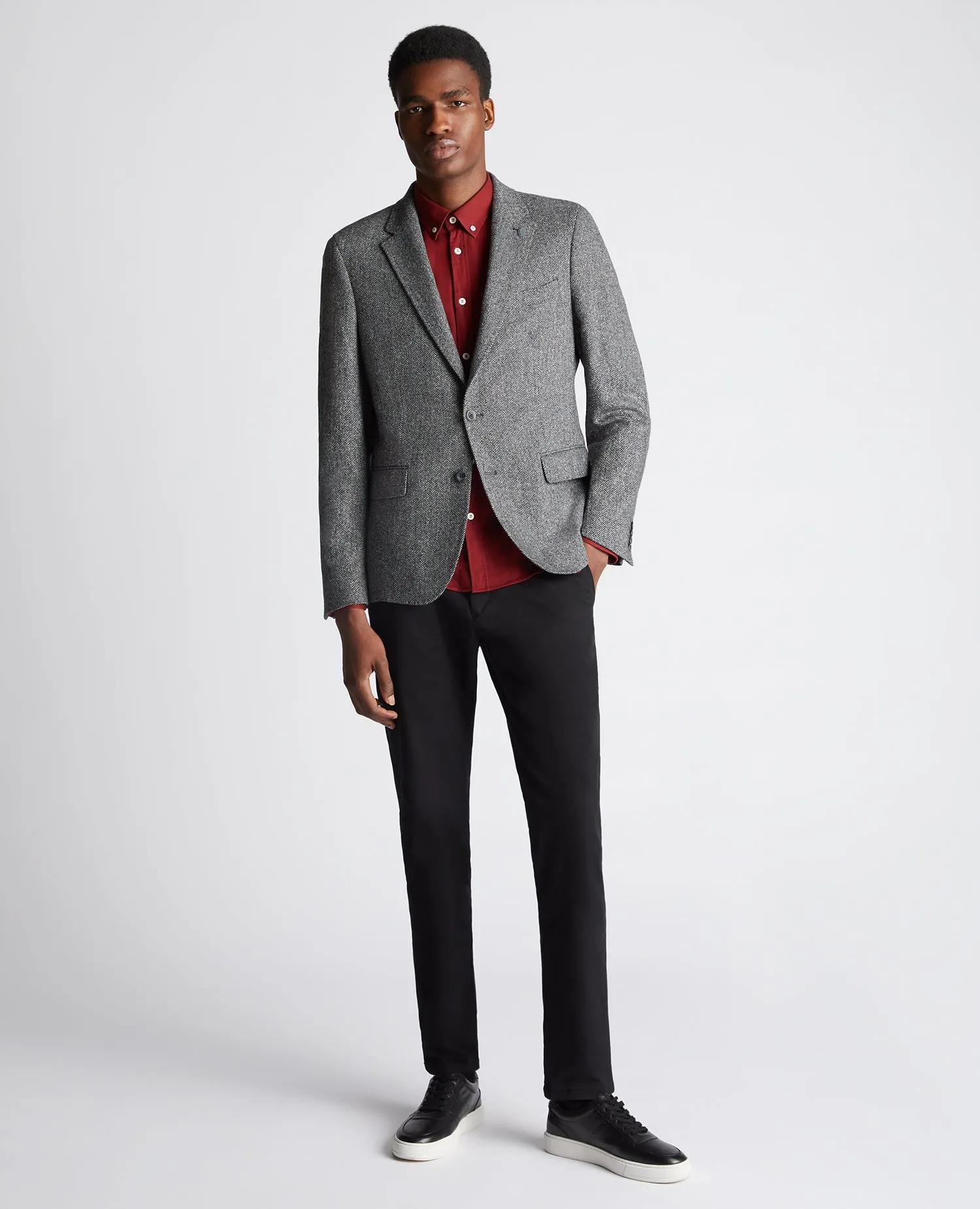 Slim Fit Wool Blend Jacket