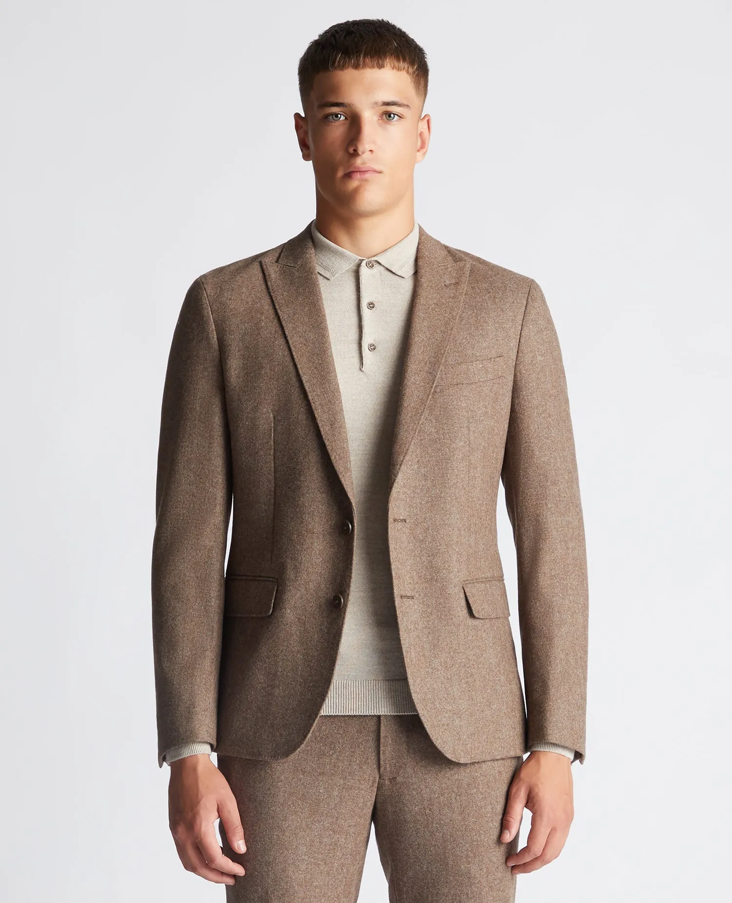 Slim Fit Wool Blend Jacket