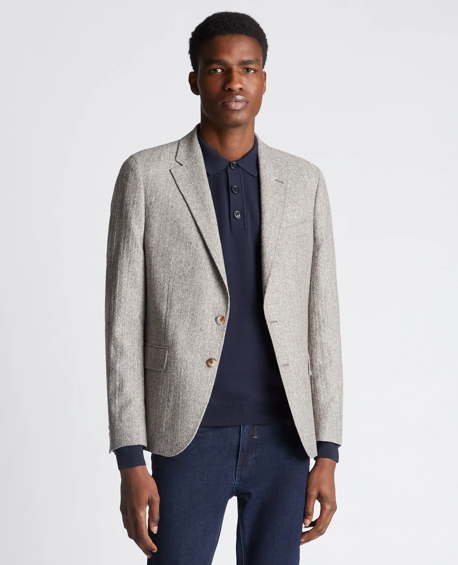 Slim Fit Wool Blend Jacket