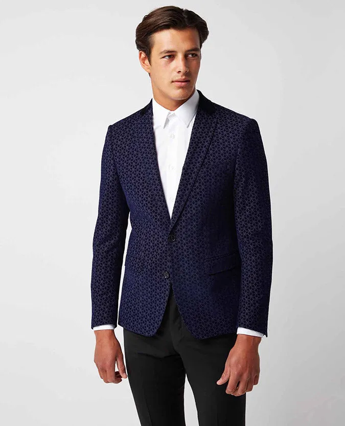 Slim Fit Wool-Blend Smoking Jacket