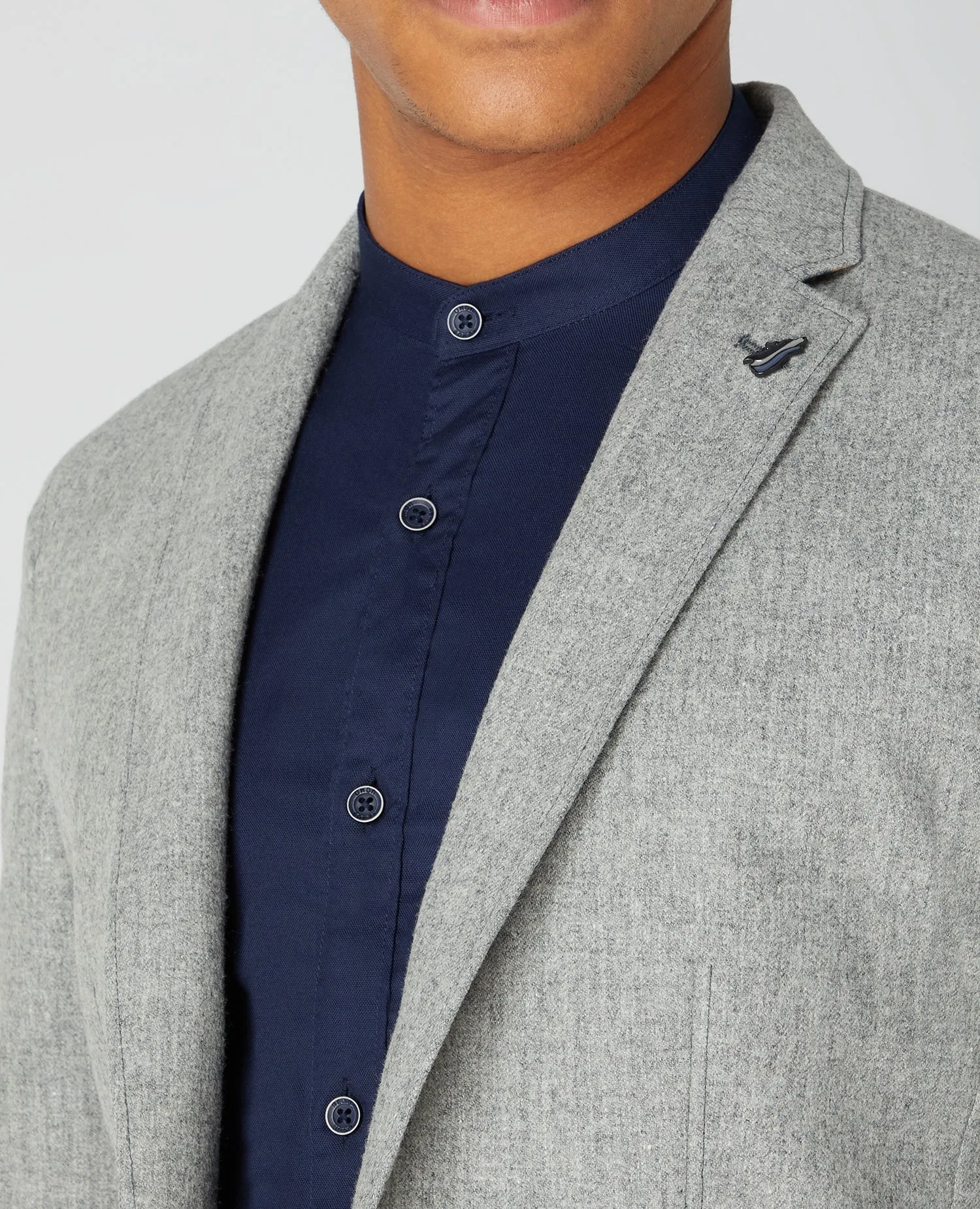 Slim Fit Wool-Blend Stretch Jacket