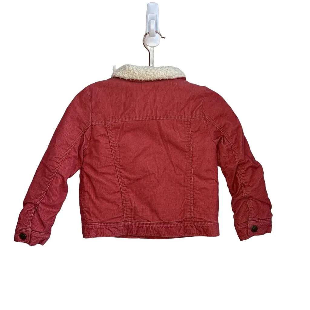 Snap Button Fleece Lined Corduroy Jacket