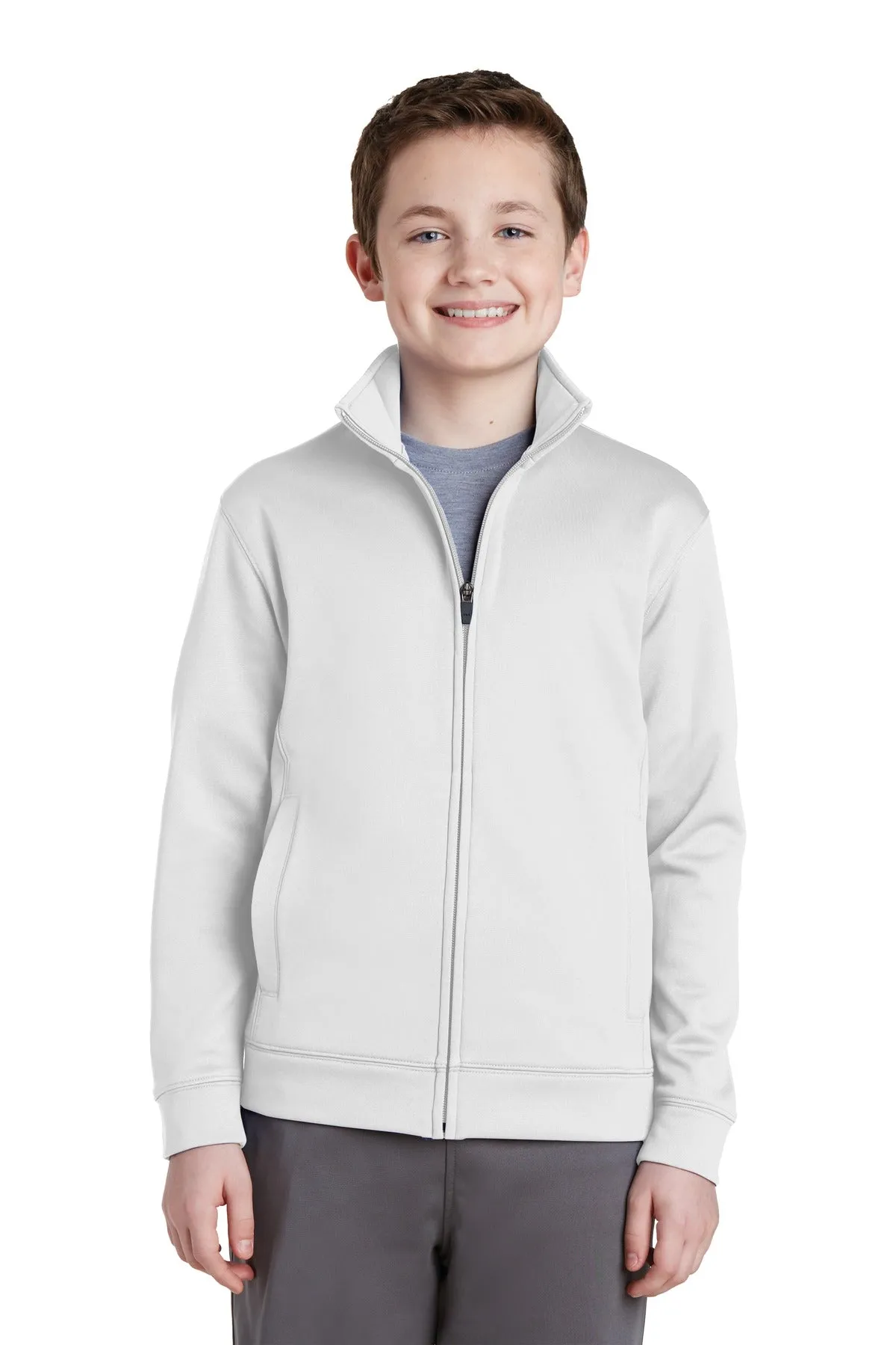 Sport-Tek® Youth Sport-Wick® Fleece Full-Zip Jacket.  YST241