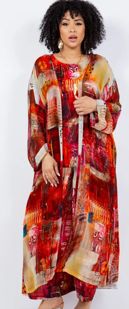 Sunheart Temptation Boho Long Jacket Duster Hippie Chic Resort Wear Sml-2X