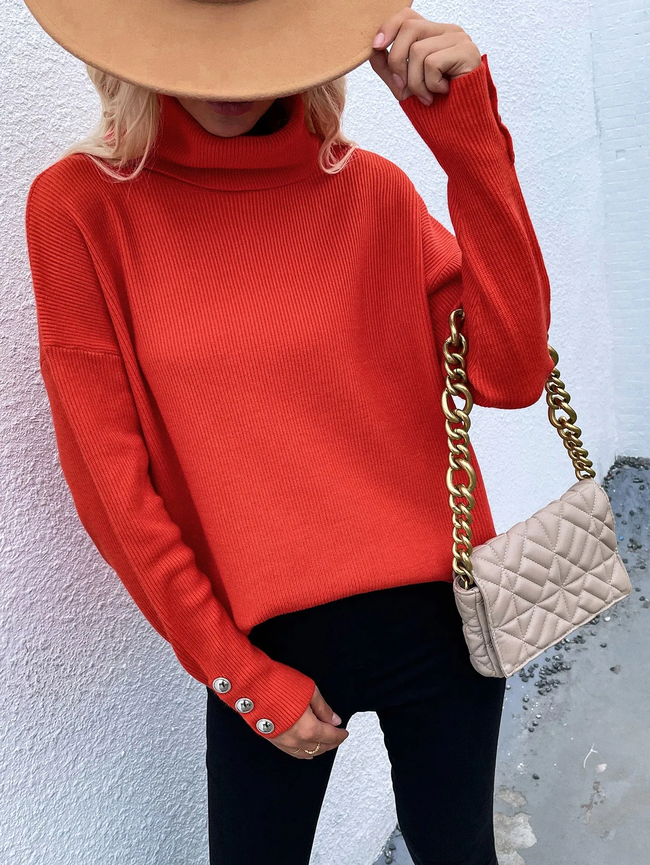 Taylor Wide Turtleneck Long Sleeve Sweater | 3 Colors | Poundton