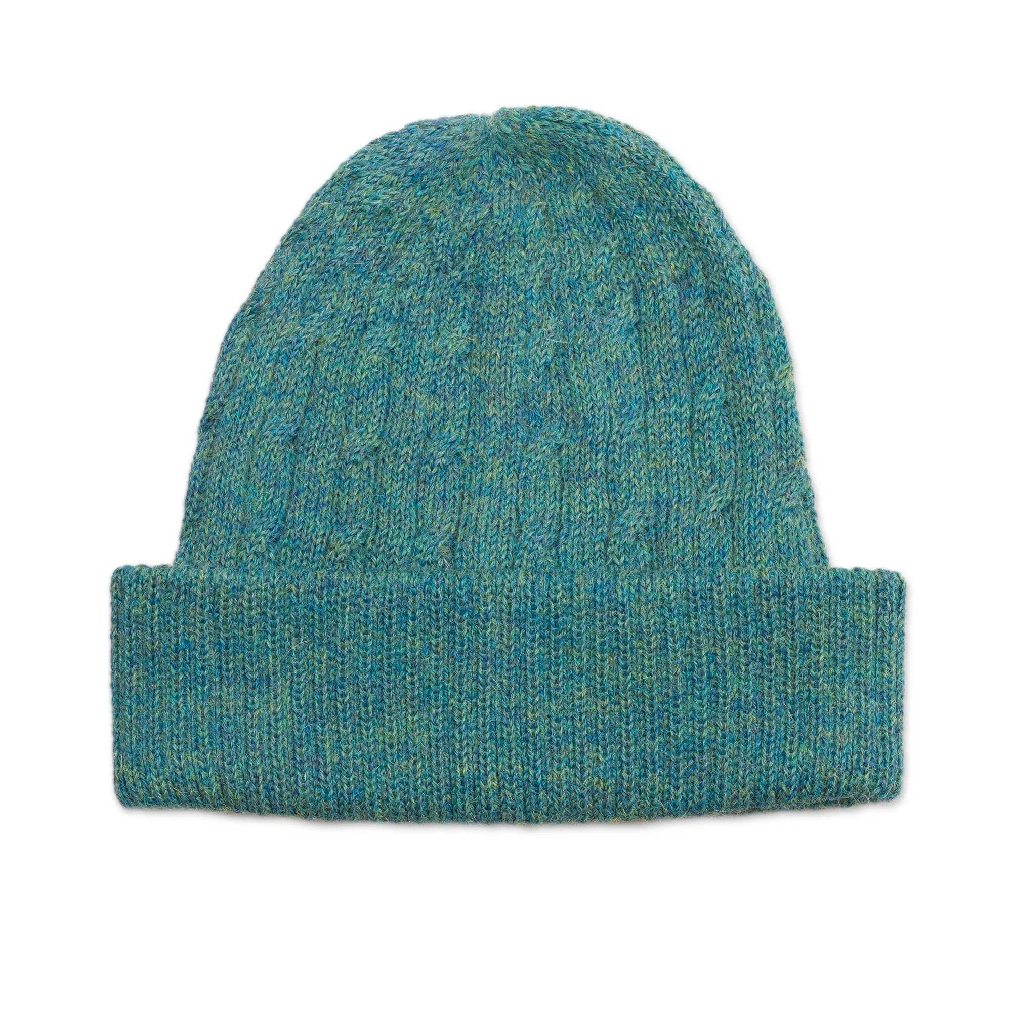 Teal 100% Alpaca Cable Pattern Soft Knit Hat From Peru - Comfy in Teal | NOVICA